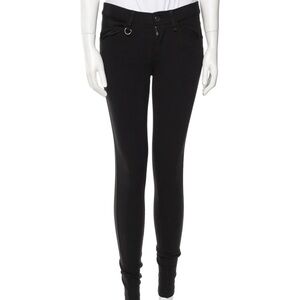 Burberry Black Pants with Silver Button